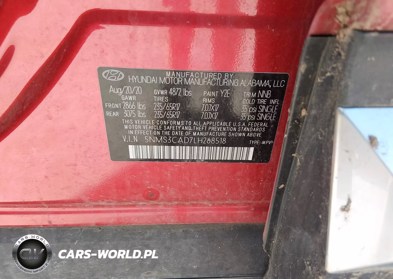 2020 Hyundai Santa Fe Sel VIN:5NMS3CAD7LH268518 - 9