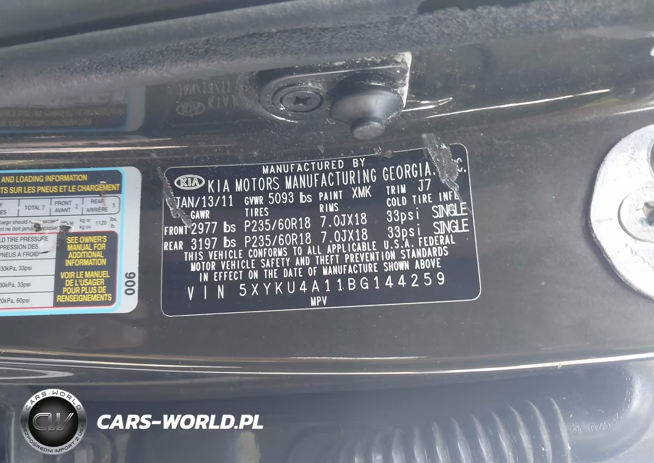 2011 Kia Sorento Ex VIN:5XYKU4A11BG144259 - 9