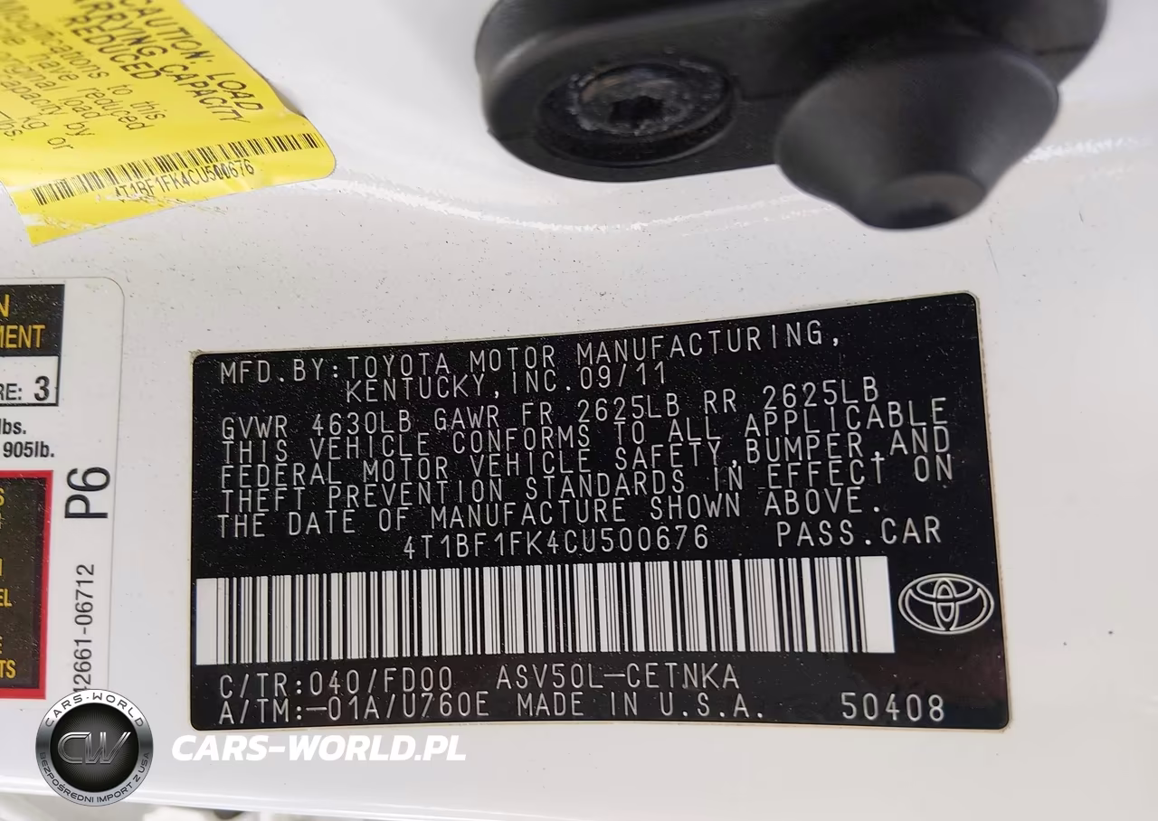 2012 Toyota Camry Le VIN:4T1BF1FK4CU500676 - 9