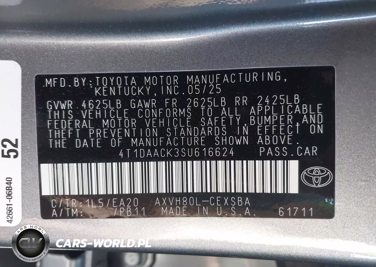 2025 Toyota Camry Se VIN:4T1DAACK3SU616624 - 9