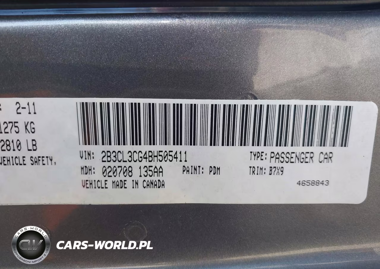 2011 Dodge Charger VIN:2B3CL3CG4BH505411 - 9