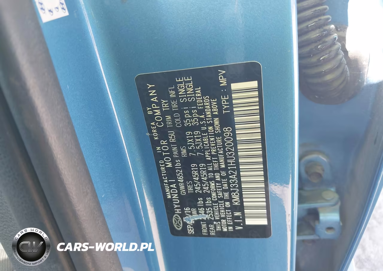 2017 Hyundai Tucson Limited VIN:KM8J33A21HU320098 - 9