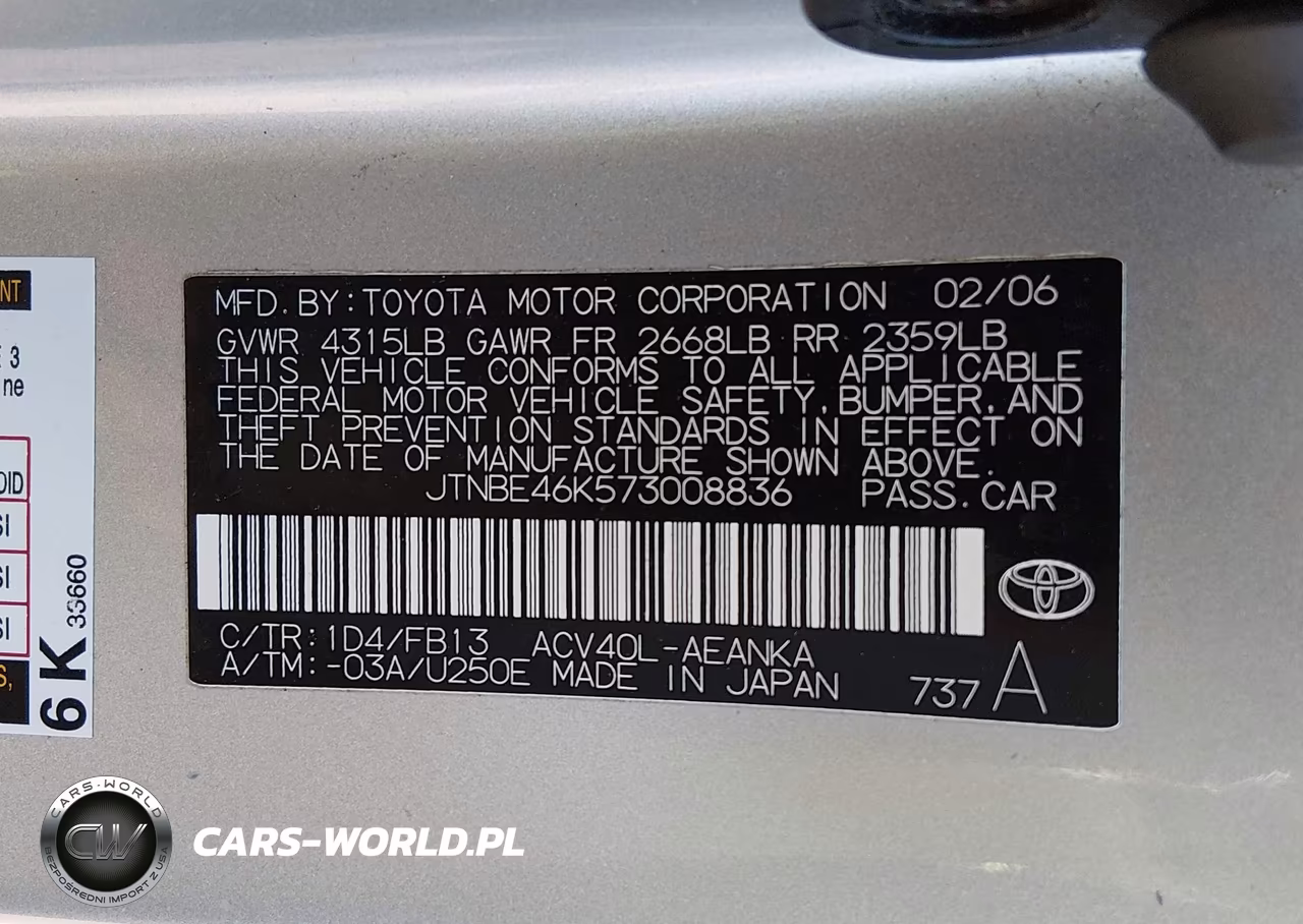 2007 Toyota Camry Le VIN:JTNBE46K573008836 - 9