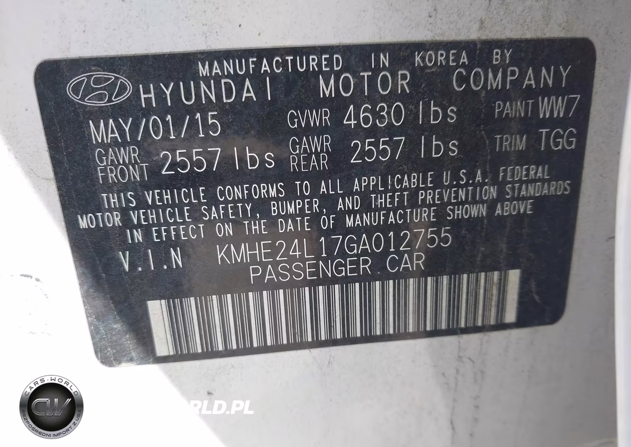 2016 Hyundai Sonata Hybrid Se VIN:KMHE24L17GA012755 - 9