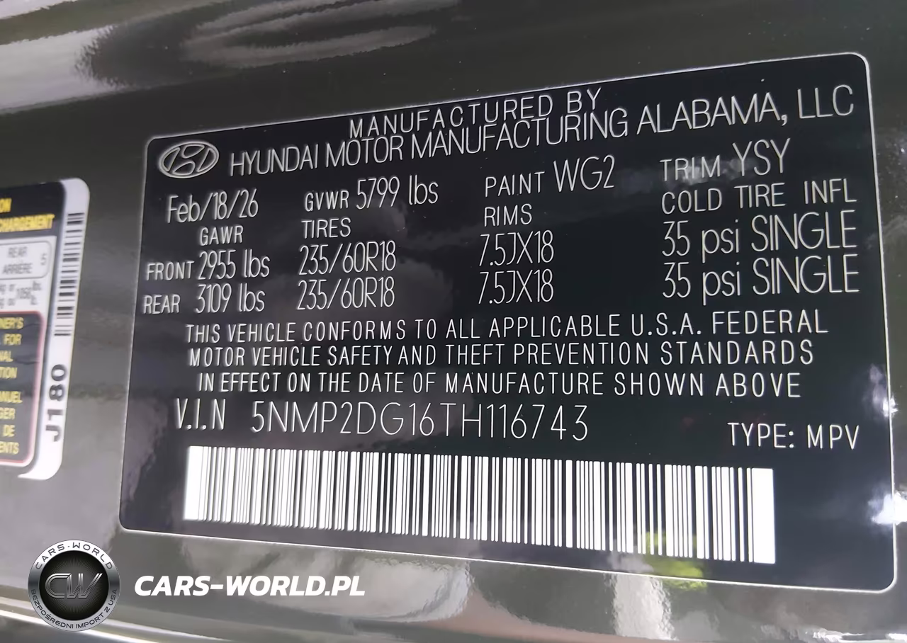 2026 Hyundai Santa Fe Hybrid Sel VIN:5NMP2DG16TH116743 - 9