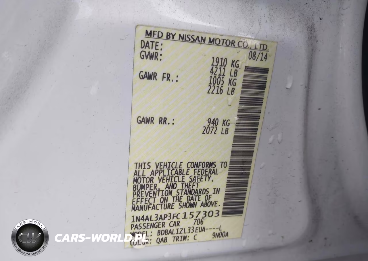 2015 Nissan Altima 2.5 Sv VIN:1N4AL3AP3FC157303 - 9