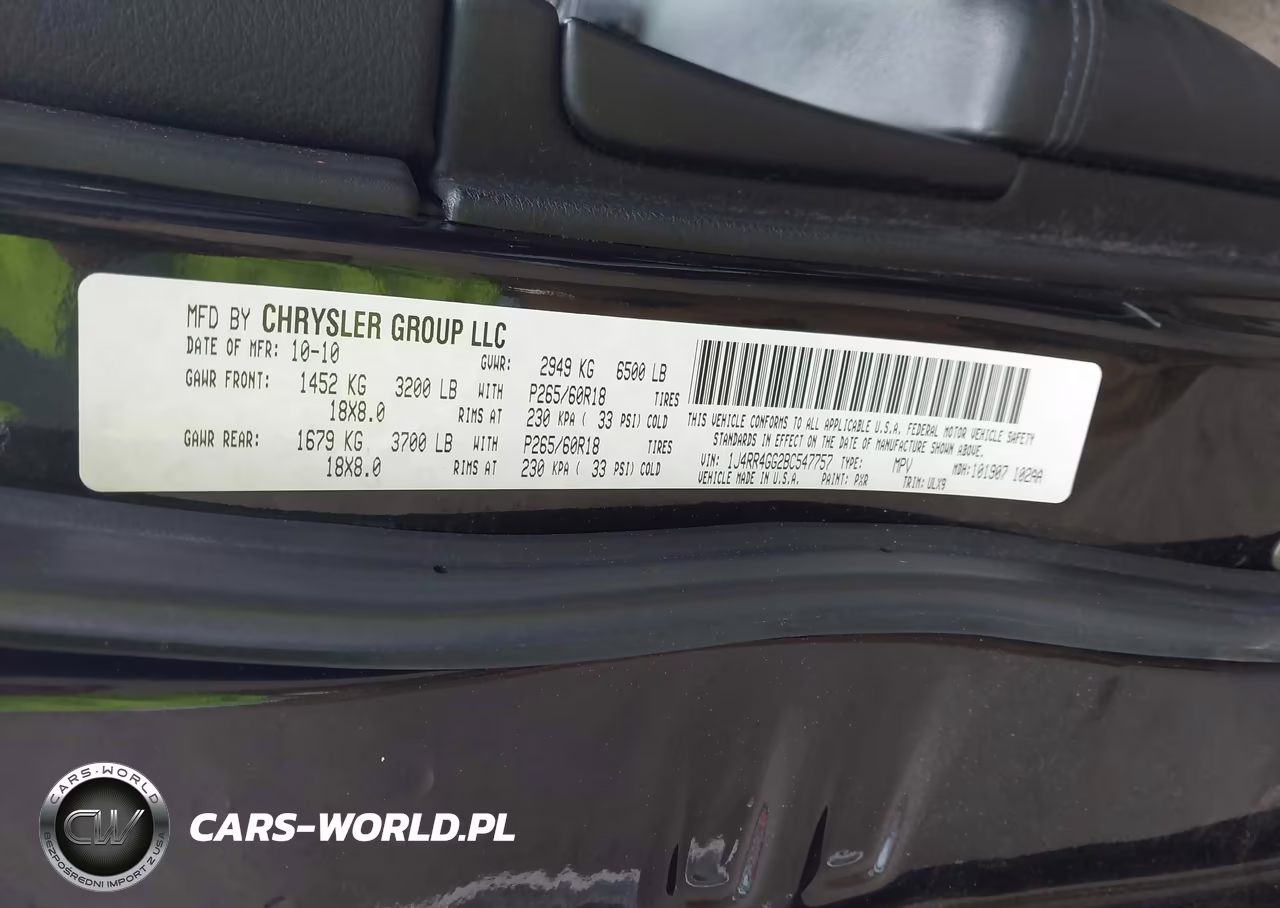 2011 Jeep Grand Cherokee Laredo VIN:1J4RR4GG2BC547757 - 9