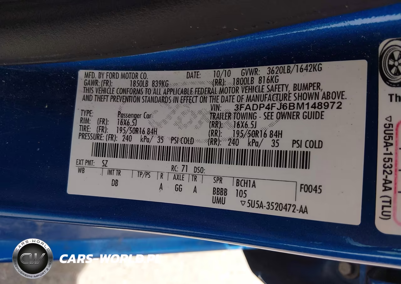 2011 Ford Fiesta Ses VIN:3FADP4FJ6BM148972 - 9