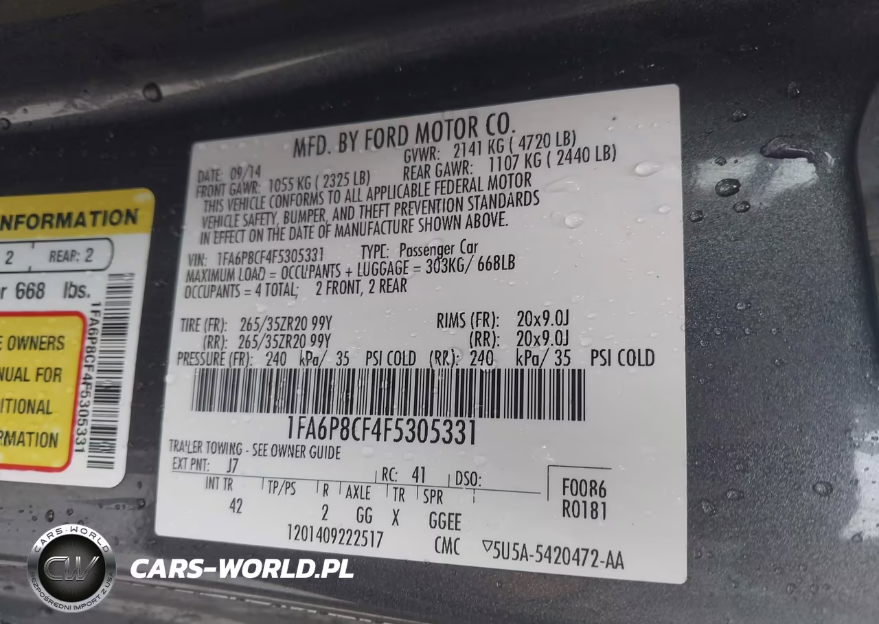 2015 Ford Mustang Gt Premium VIN:1FA6P8CF4F5305331 - 9