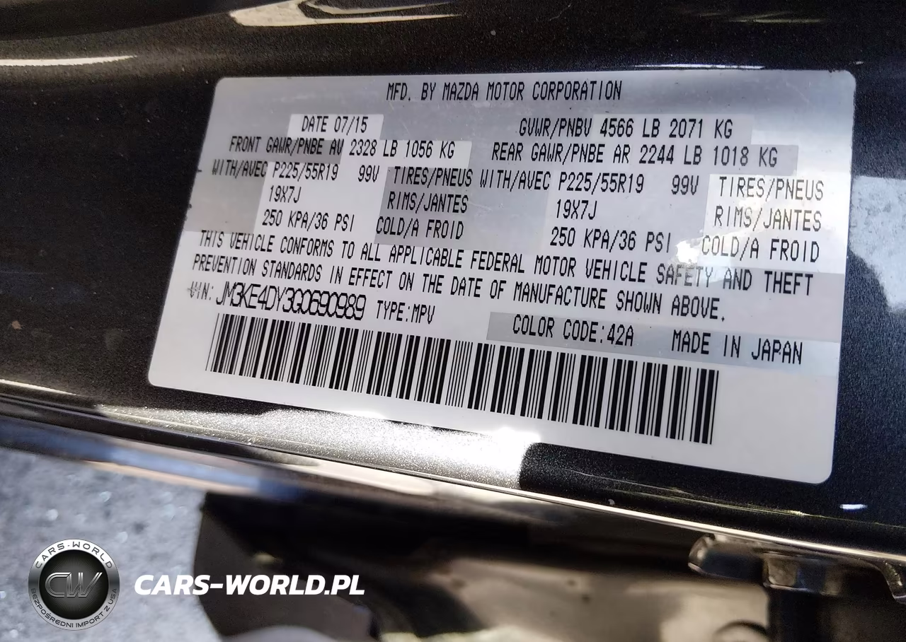2016 Mazda Cx-5 Grand Touring VIN:JM3KE4DY3G0690989 - 9