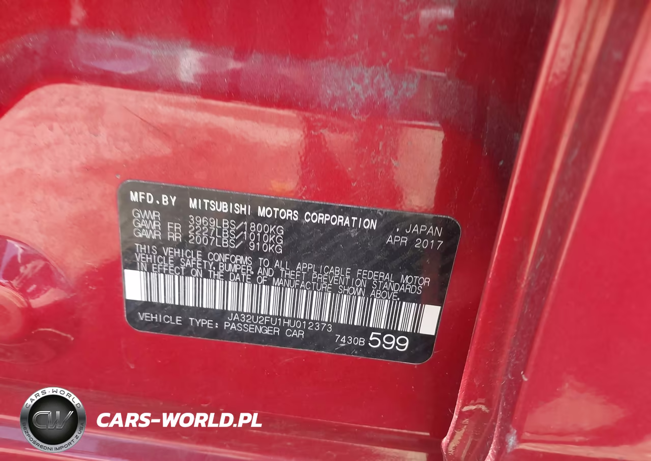 2017 Mitsubishi Lancer Le VIN:JA32U2FU1HU012373 - 9