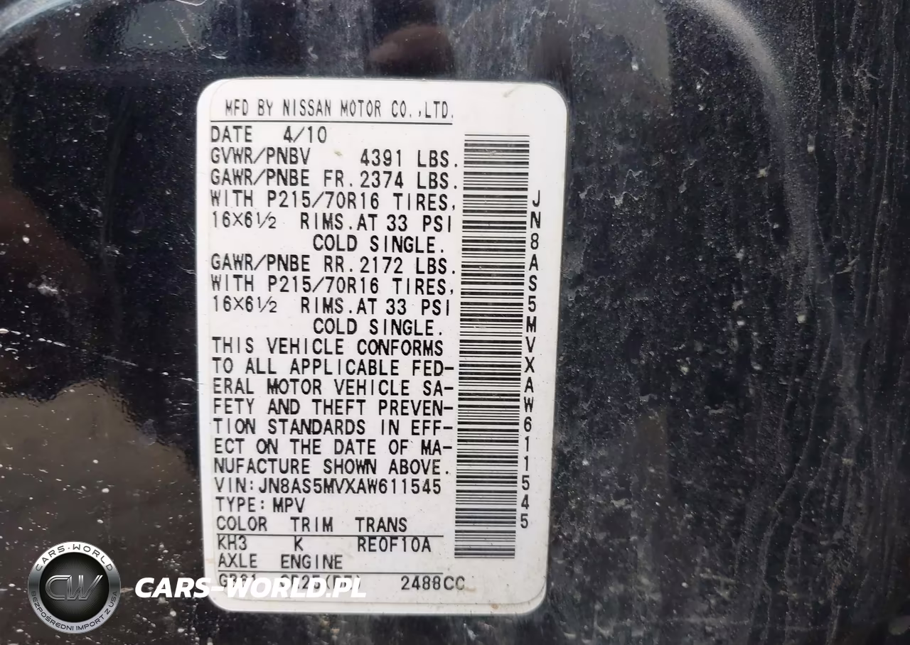 2010 Nissan Rogue S VIN:JN8AS5MVXAW611545 - 9