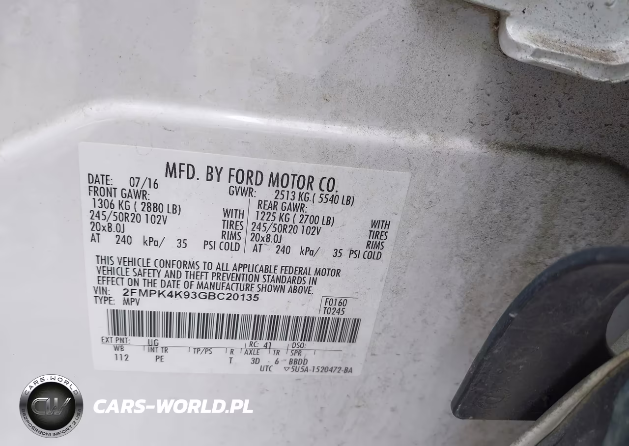 2016 Ford Edge Titanium VIN:2FMPK4K93GBC20135 - 9