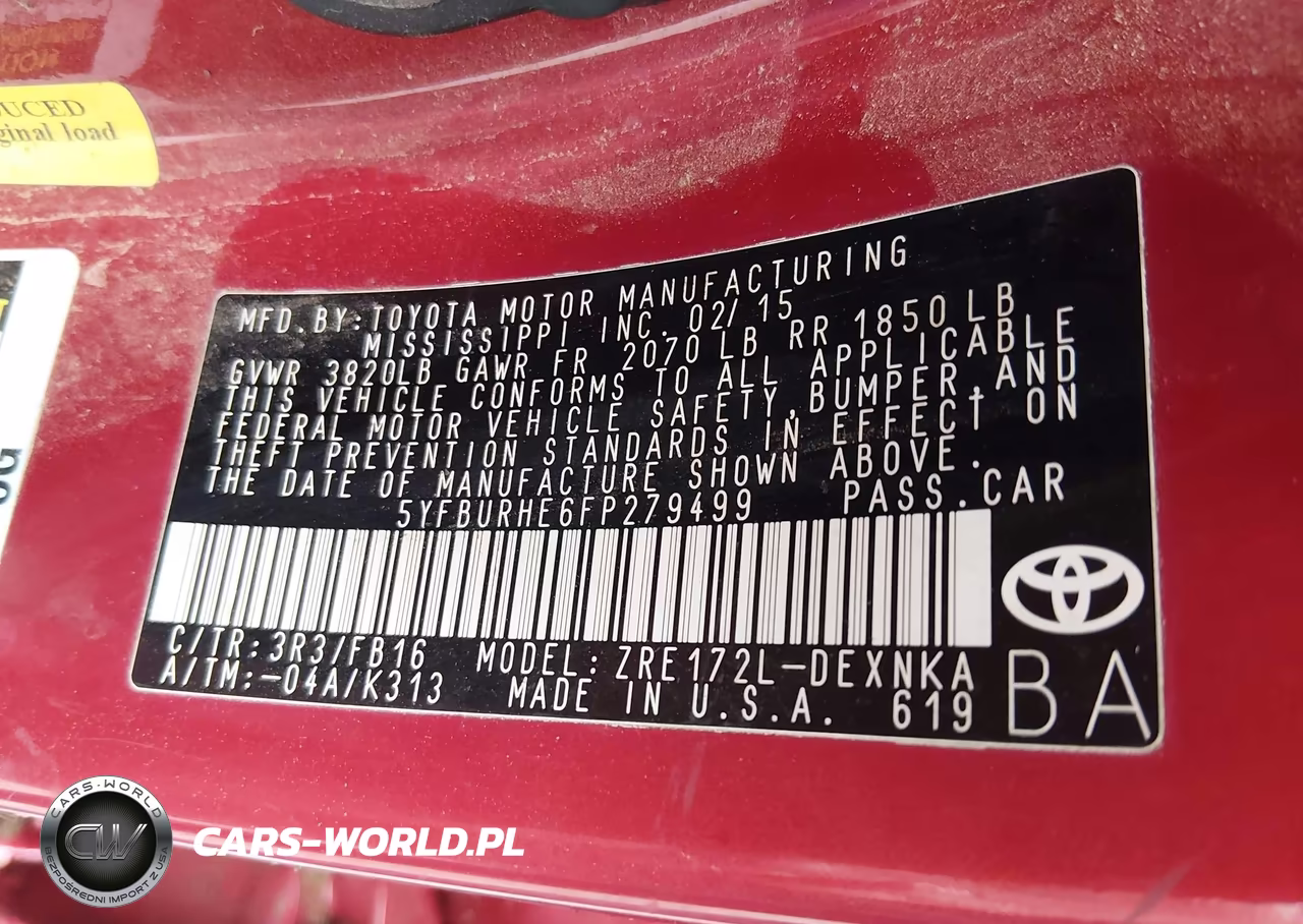 2015 Toyota Corolla Le Plus VIN:5YFBURHE6FP279499 - 9