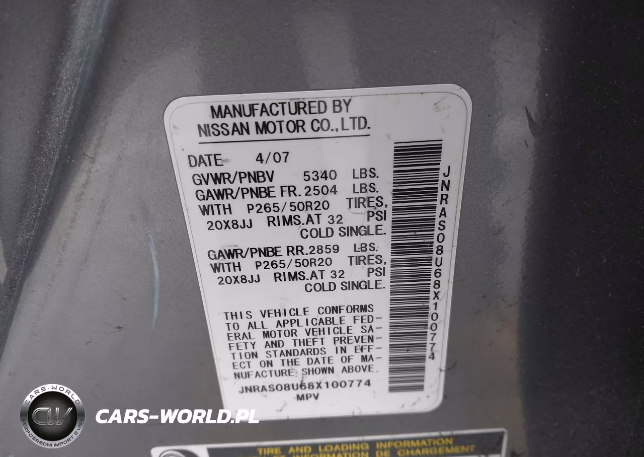 2008 Infiniti Fx35 VIN:JNRAS08U68X100774 - 9