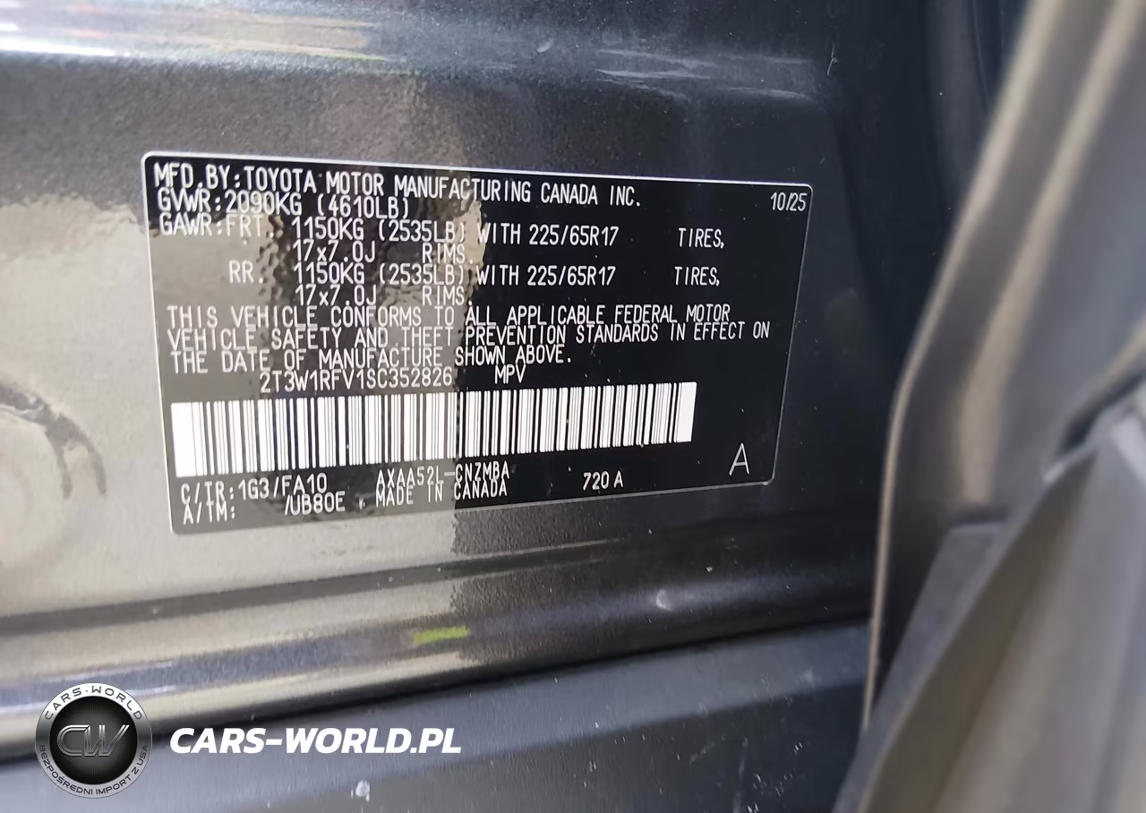 2025 Toyota Rav4 Xle VIN:2T3W1RFV1SC352826 - 9
