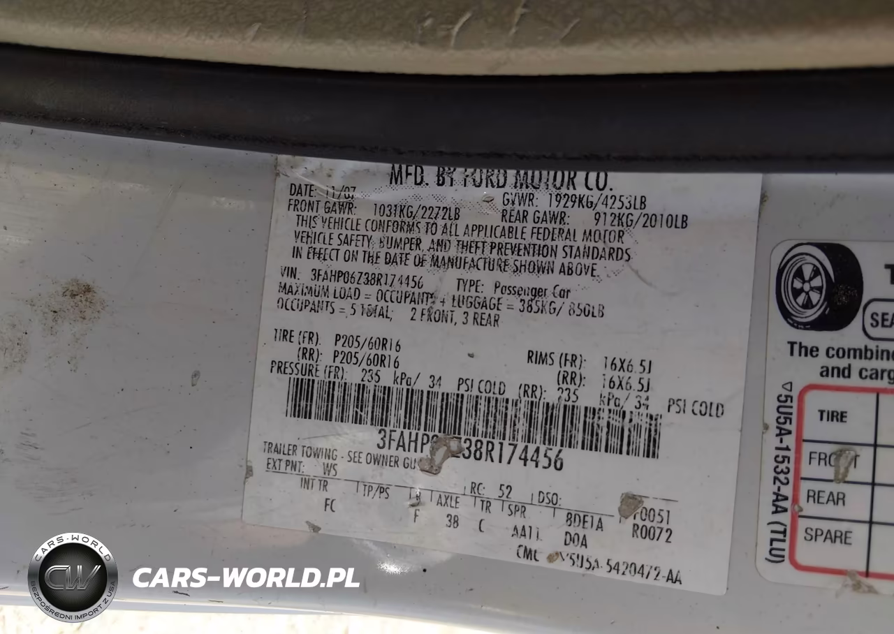 2008 Ford Fusion S VIN:3FAHP06Z38R174456 - 9