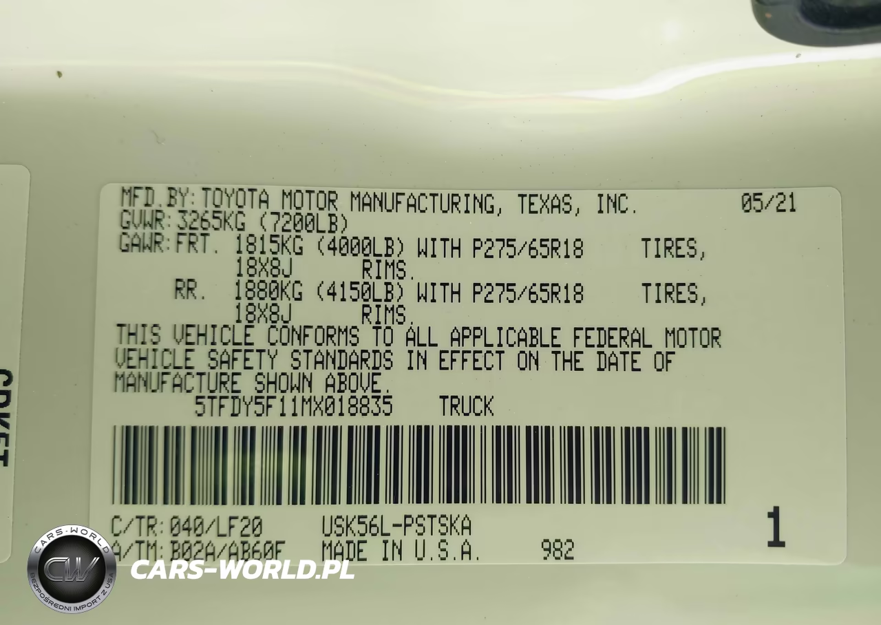 2021 Toyota Tundra Trd Pro VIN:5TFDY5F11MX018835 - 9