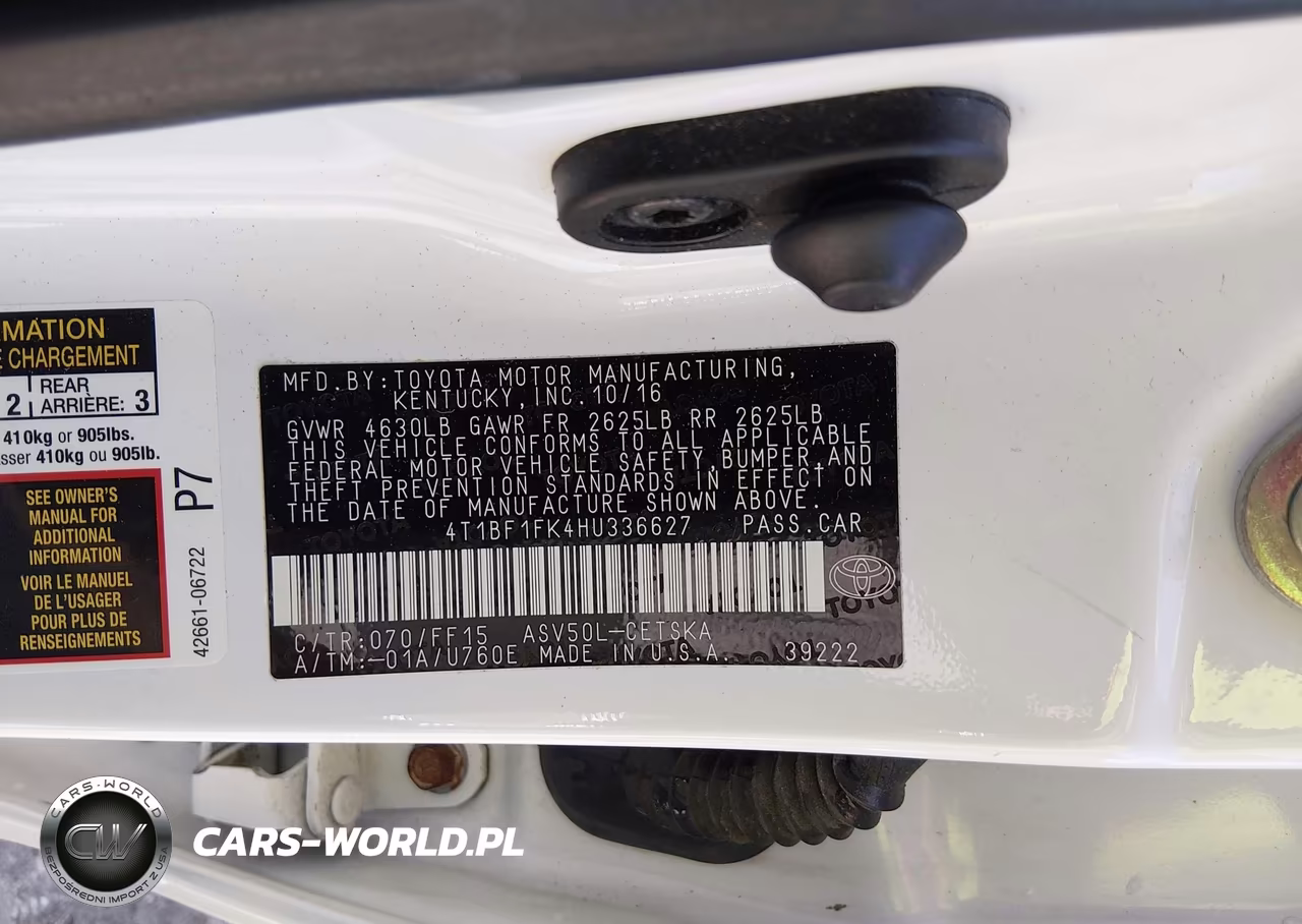 2017 Toyota Camry VIN:4T1BF1FK4HU336627 - 9