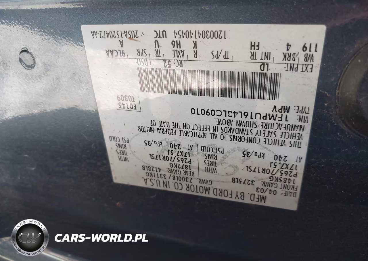 2003 Ford Expedition Xlt VIN:1FMPU16L43LC09010 - 9