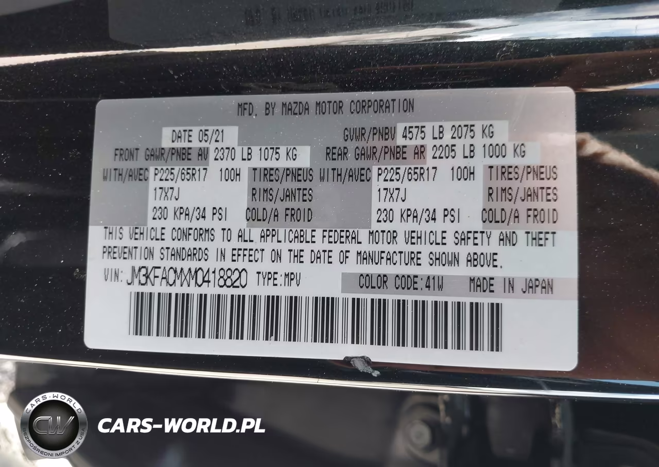 2021 Mazda Cx-5 Touring VIN:JM3KFACMXM0418820 - 9