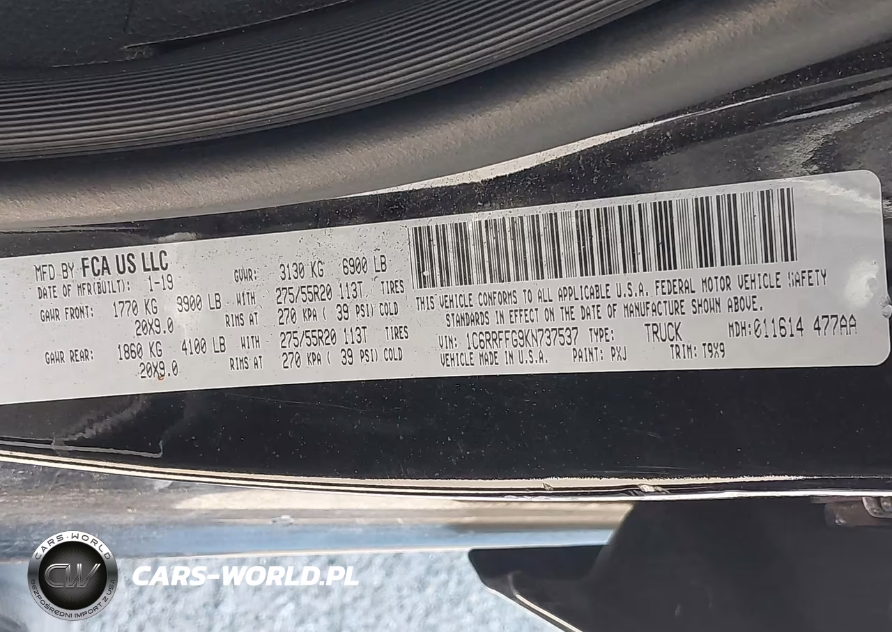 2019 Ram 1500 Big Horn-Lone Star VIN:1C6RRFFG9KN737537 - 9