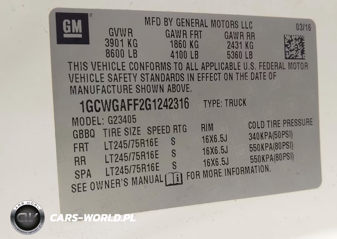 2016 Chevrolet Express 2500 Work Van VIN:1GCWGAFF2G1242316 - 9