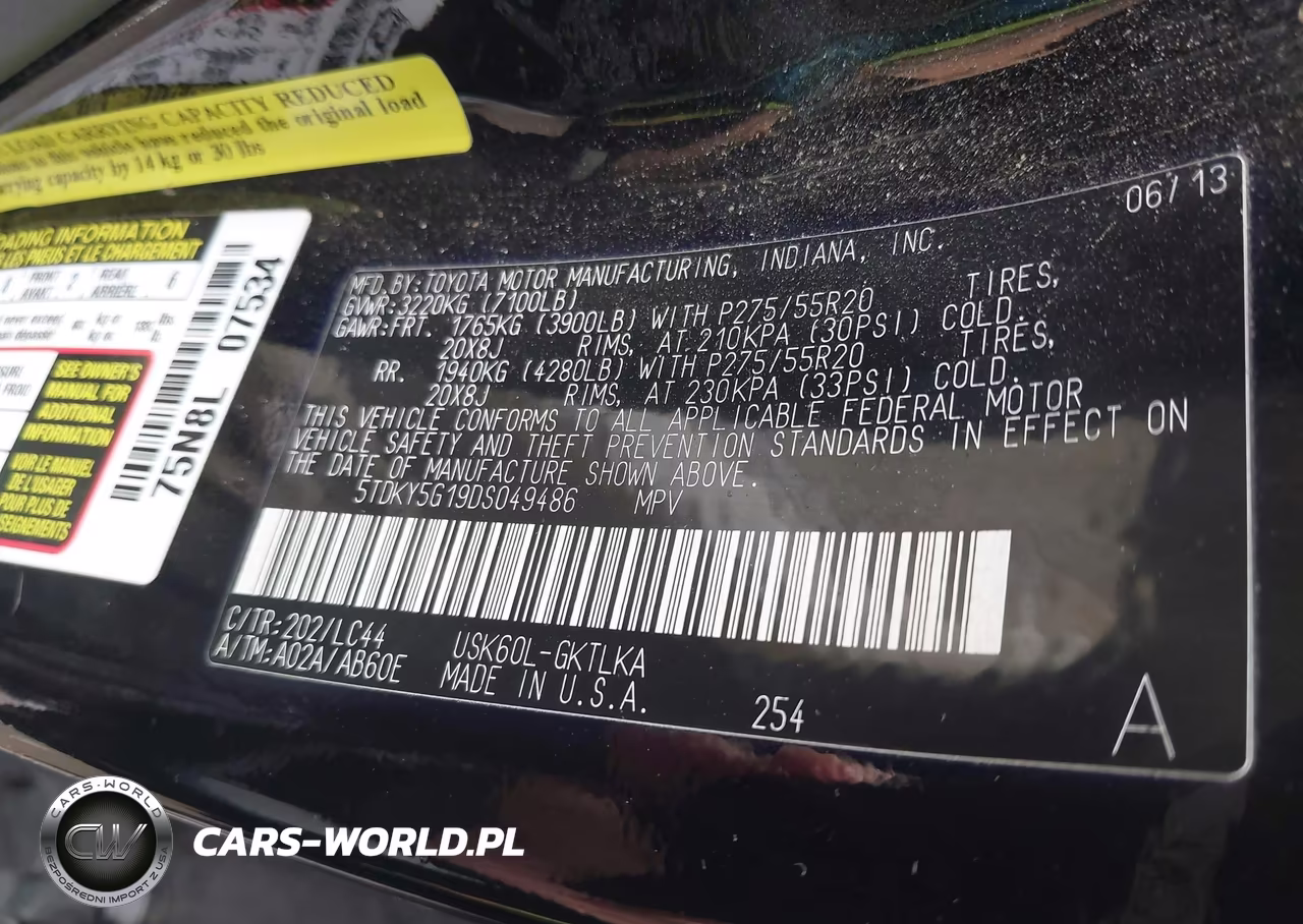 2013 Toyota Sequoia Limited 5.7L V8 VIN:5TDKY5G19DS049486 - 9