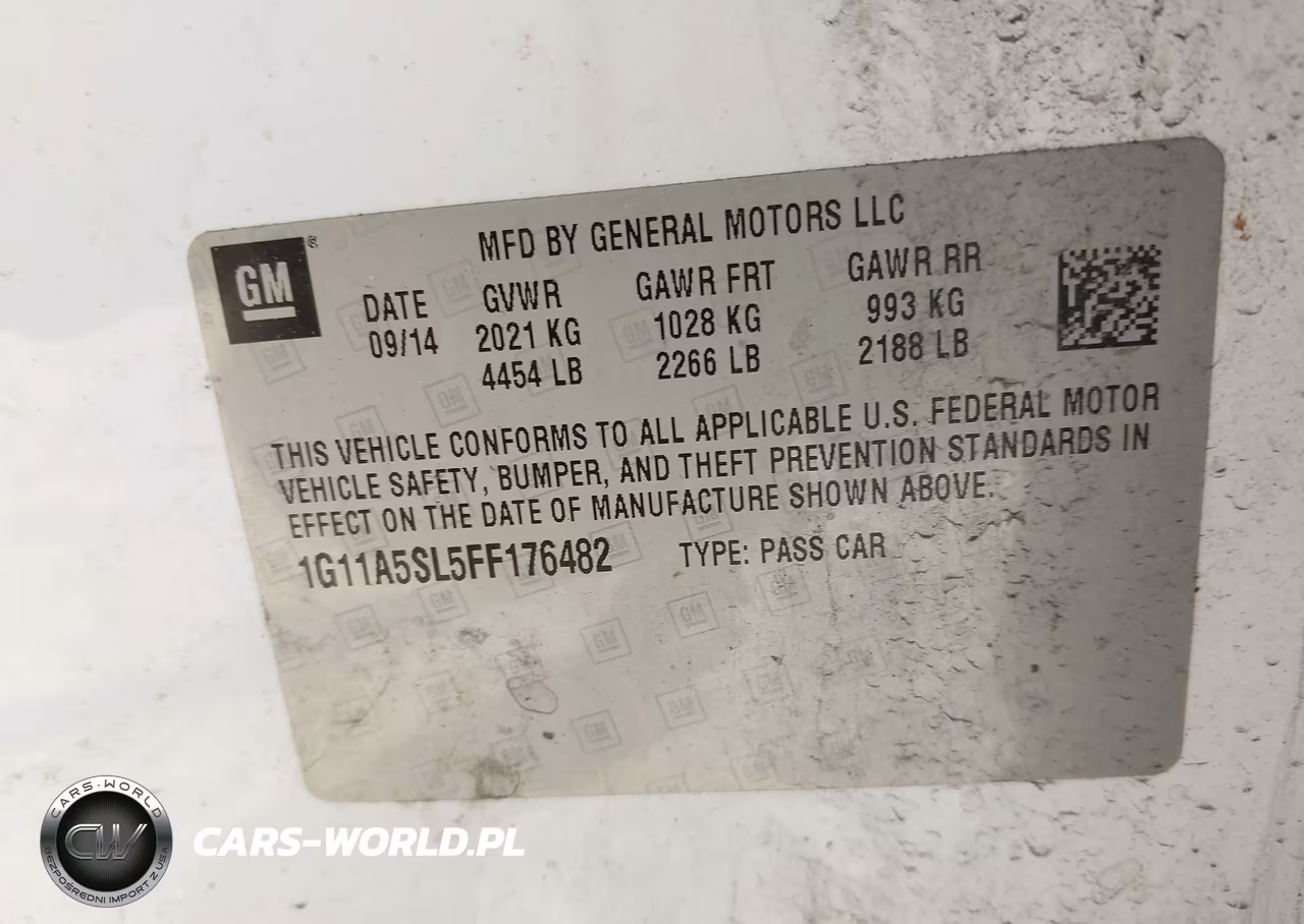 2015 Chevrolet Malibu 1Fl VIN:1G11A5SL5FF176482 - 9