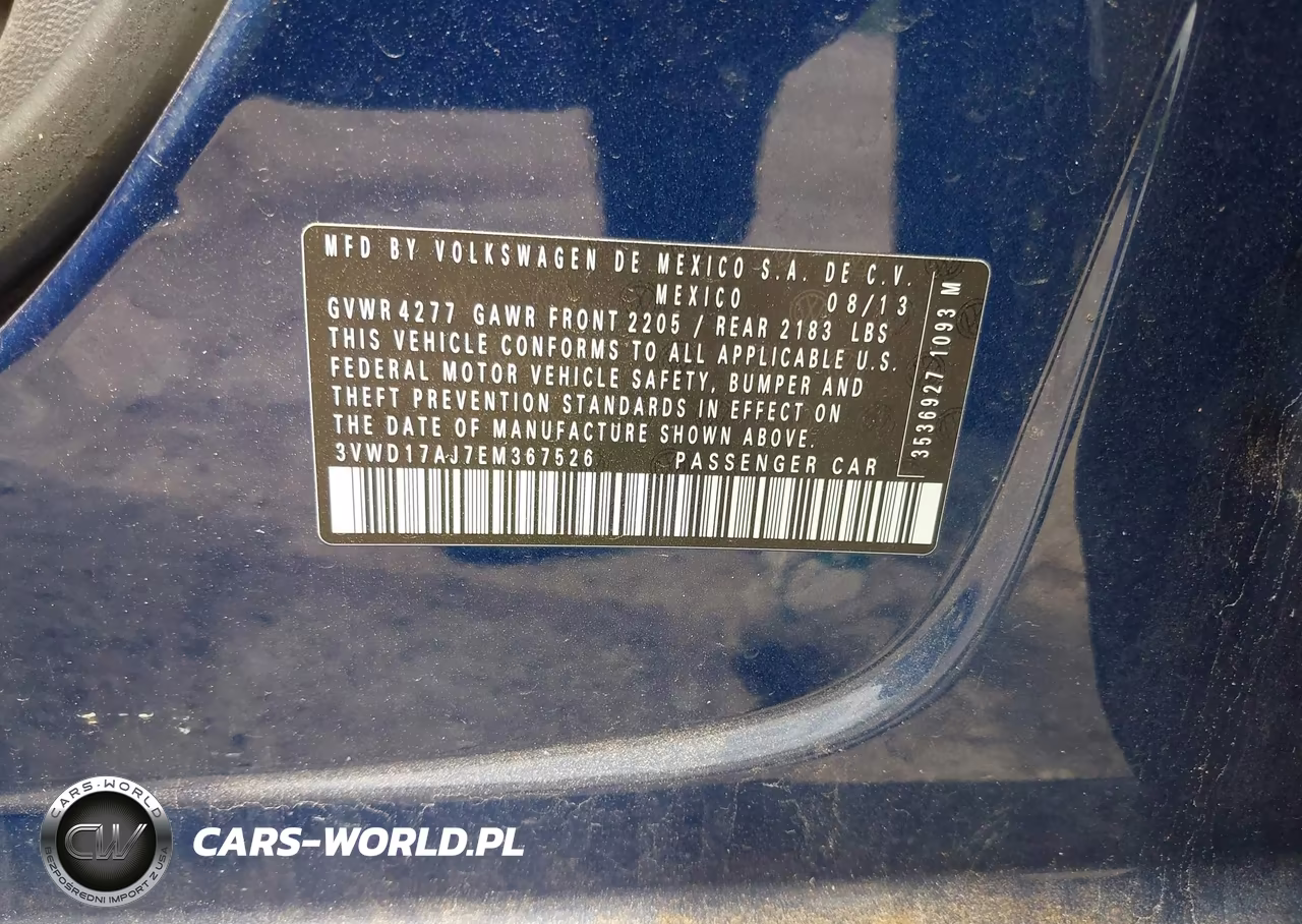 2014 Volkswagen Jetta 1.8T Se VIN:3VWD17AJ7EM367526 - 9