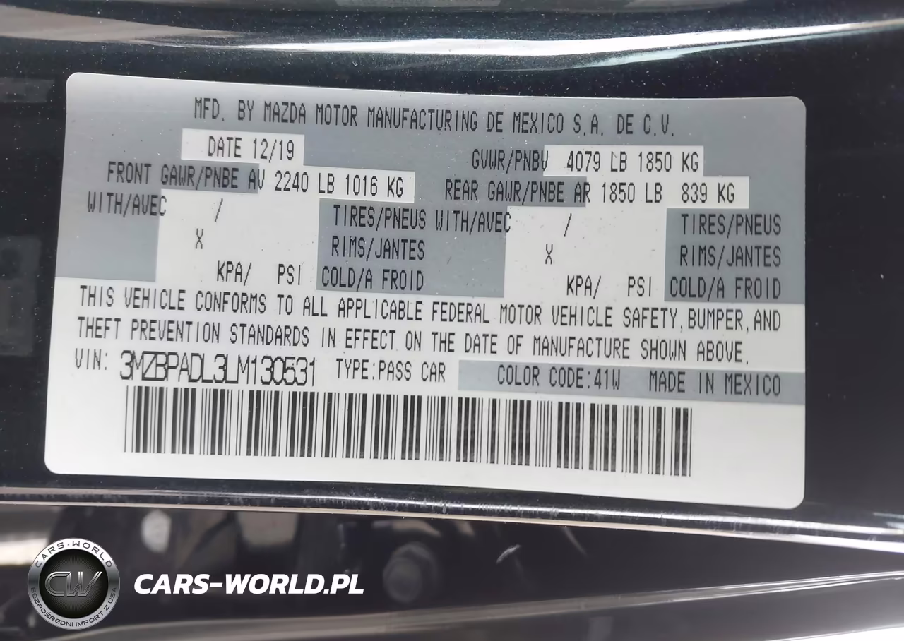 2020 Mazda Mazda3 Preferred Package VIN:3MZBPADL3LM130531 - 9