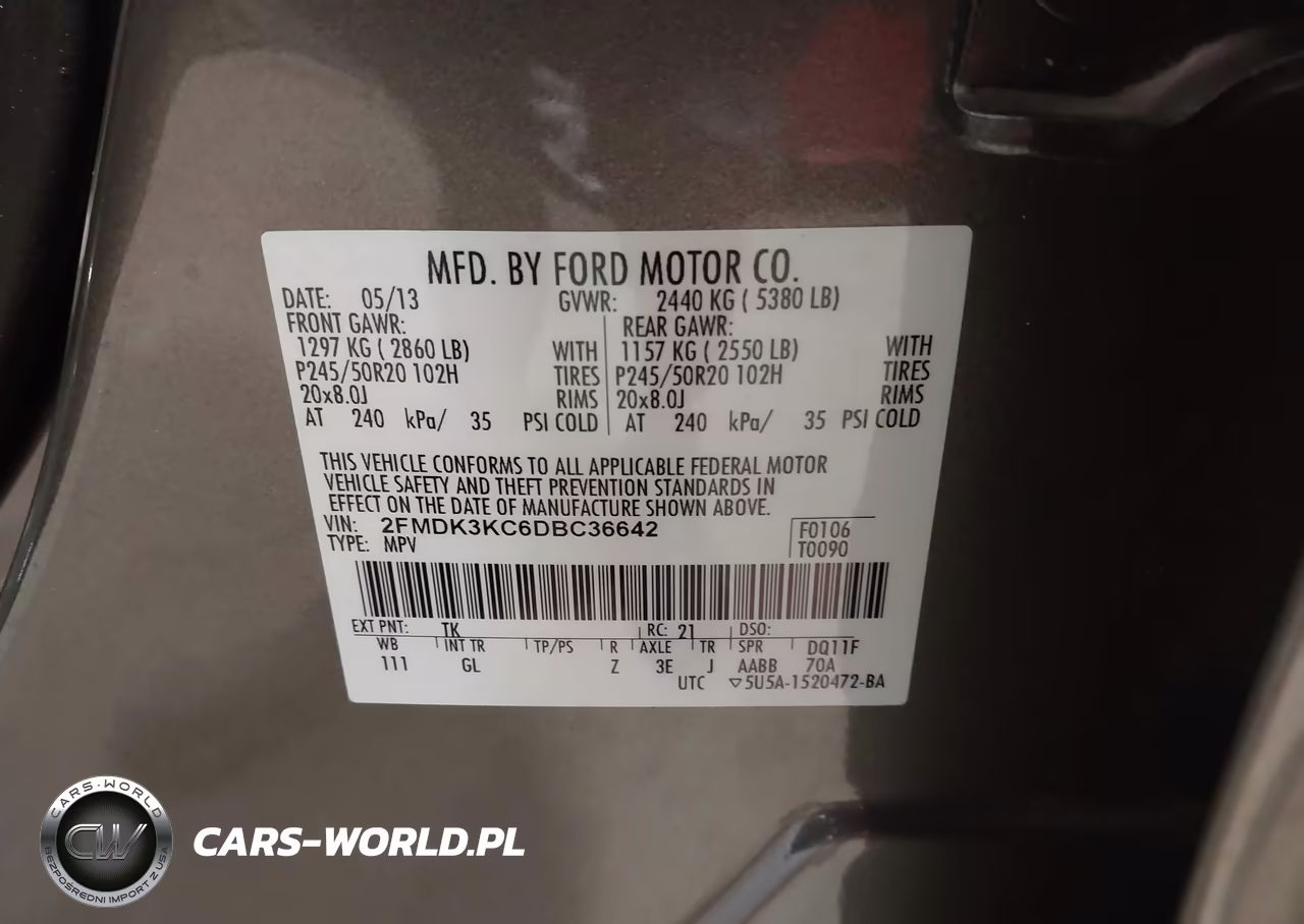 2013 Ford Edge Limited VIN:2FMDK3KC6DBC36642 - 9