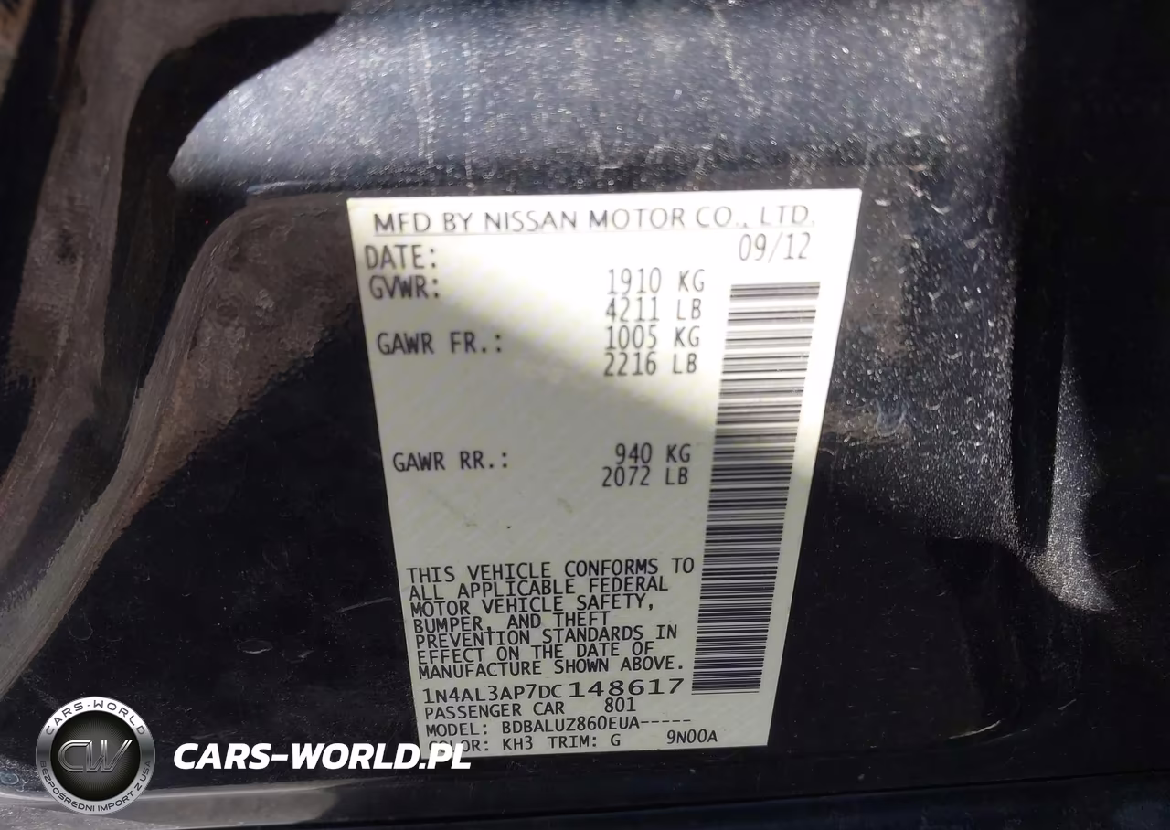 2013 Nissan Altima 2.5 Sv VIN:1N4AL3AP7DC148617 - 9