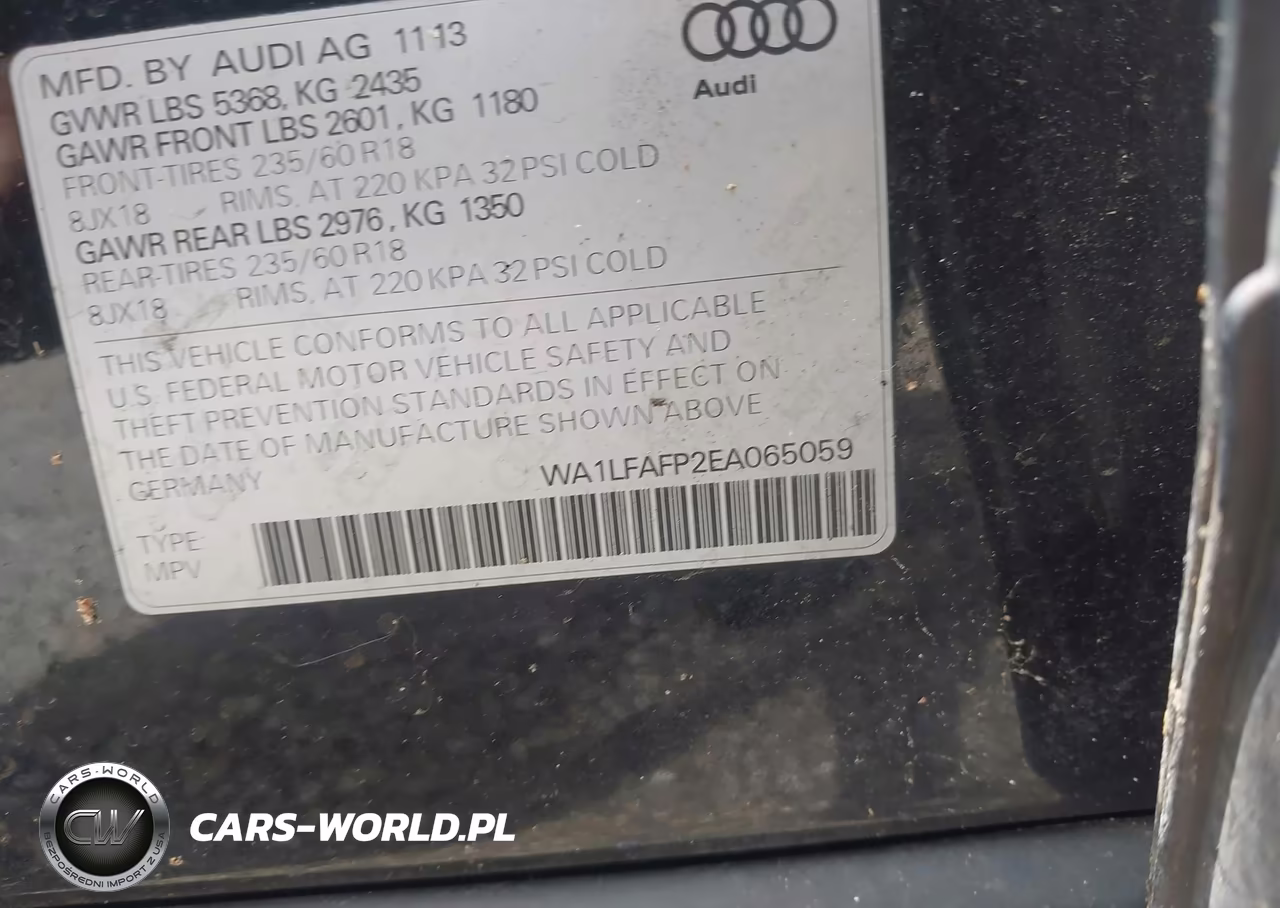 2014 Audi Q5 2.0T Premium VIN:WA1LFAFP2EA065059 - 9