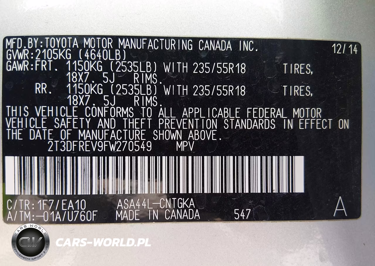 2015 Toyota Rav4 Limited VIN:2T3DFREV9FW270549 - 9