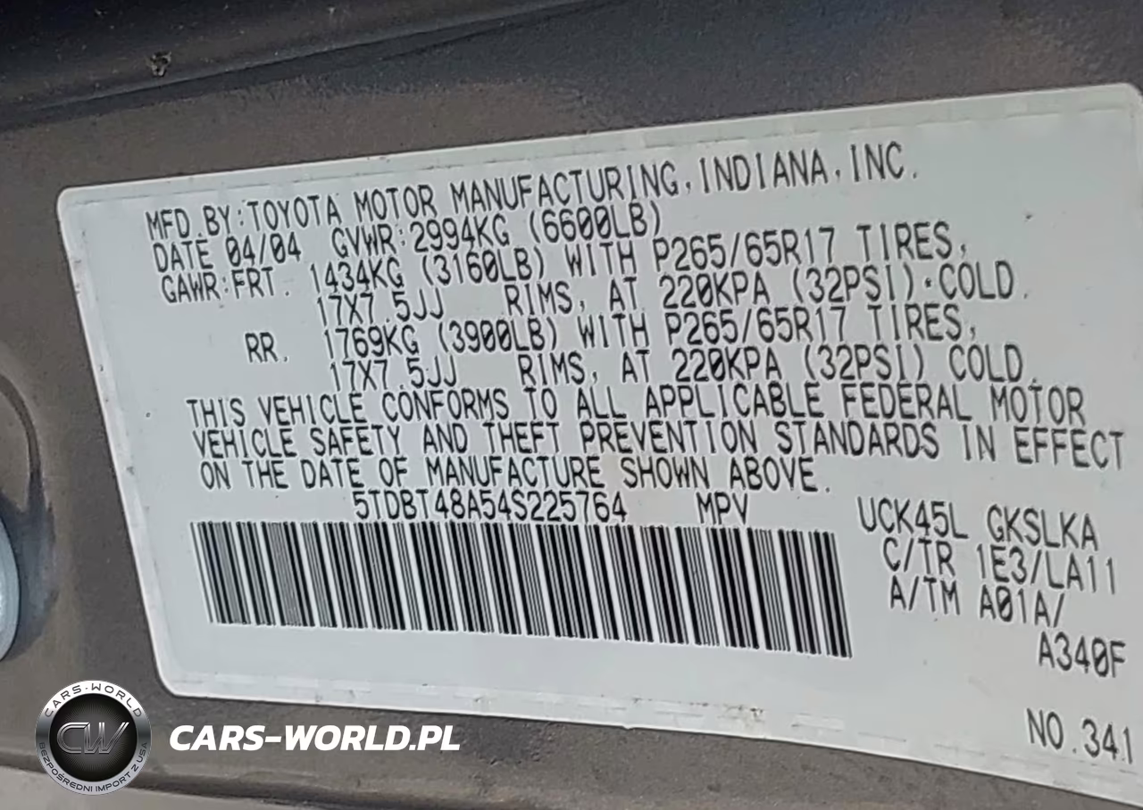 2004 Toyota Sequoia Limited V8 VIN:5TDBT48A54S225764 - 9