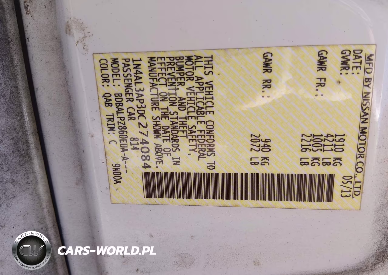 2013 Nissan Altima 2.5 VIN:1N4AL3AP3DC274084 - 9