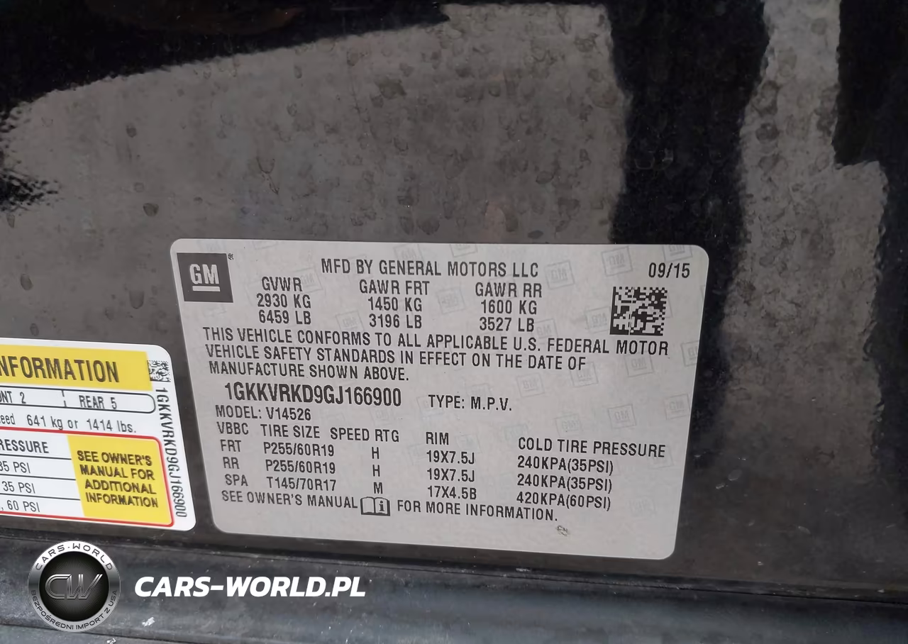 2016 GMC Acadia Slt-1 VIN:1GKKVRKD9GJ166900 - 9