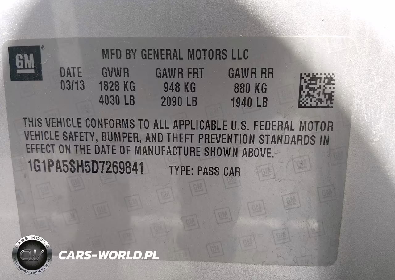 2013 Chevrolet Cruze Ls Auto VIN:1G1PA5SH5D7269841 - 9