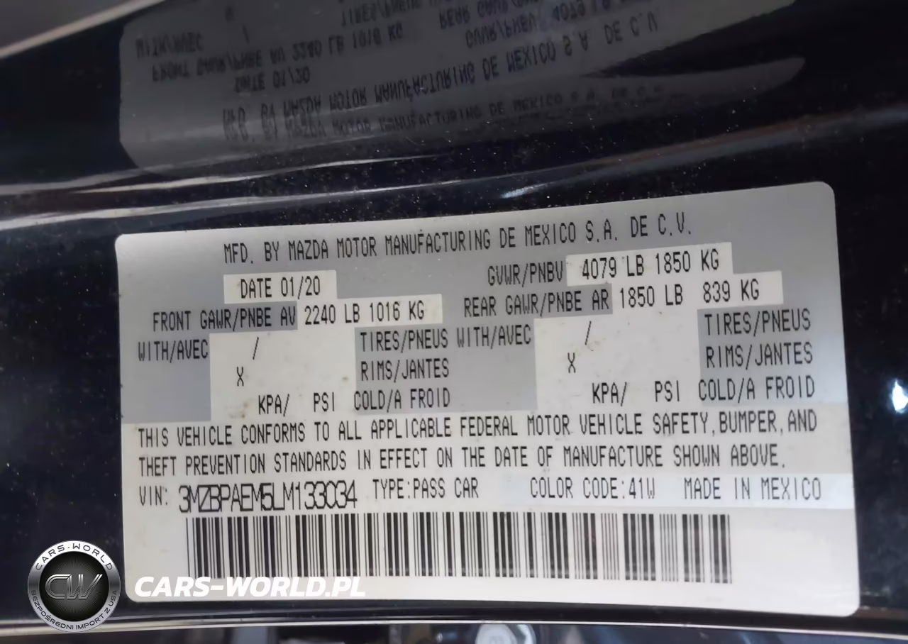 2020 Mazda Mazda3 Premium Package VIN:3MZBPAEM5LM133034 - 9