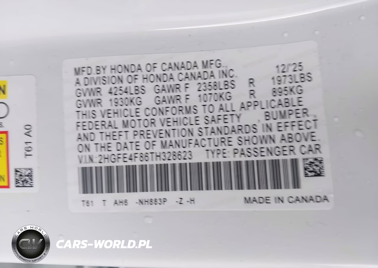2026 Honda Civic Hybrid Sport-Sport Touring VIN:2HGFE4F86TH328623 - 9