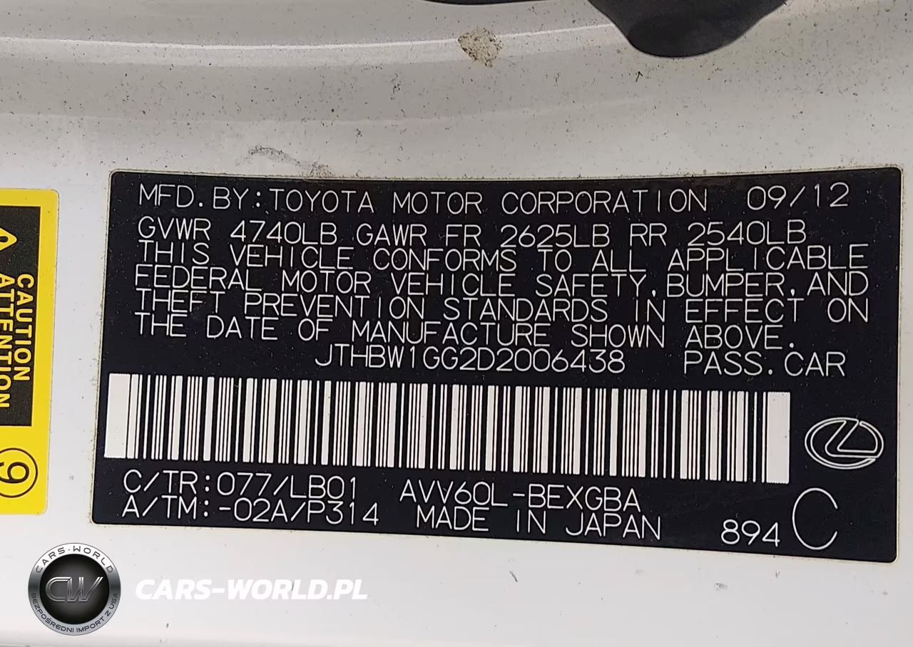 2013 Lexus Es 300H VIN:JTHBW1GG2D2006438 - 9