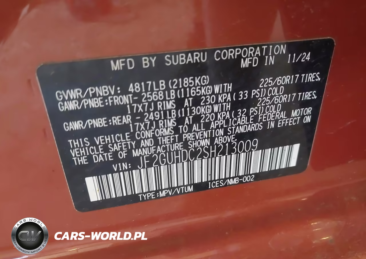2025 Subaru Crosstrek Premium VIN:JF2GUHDC2SH213009 - 9