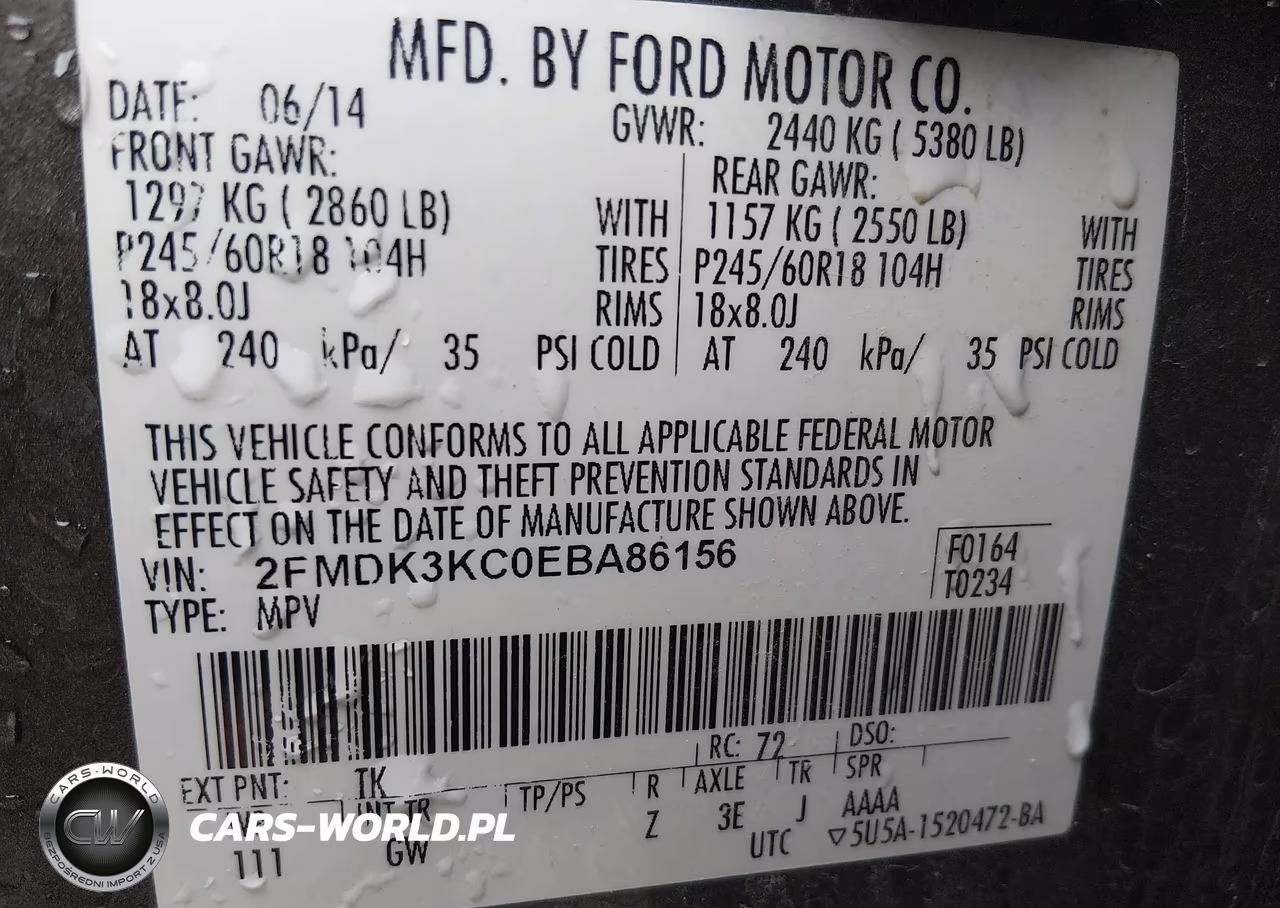 2014 Ford Edge Limited VIN:2FMDK3KC0EBA86156 - 9