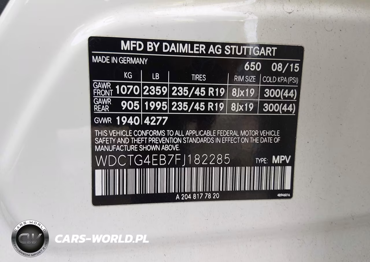 2015 Mercedes-Benz Gla 250 VIN:WDCTG4EB7FJ182285 - 9