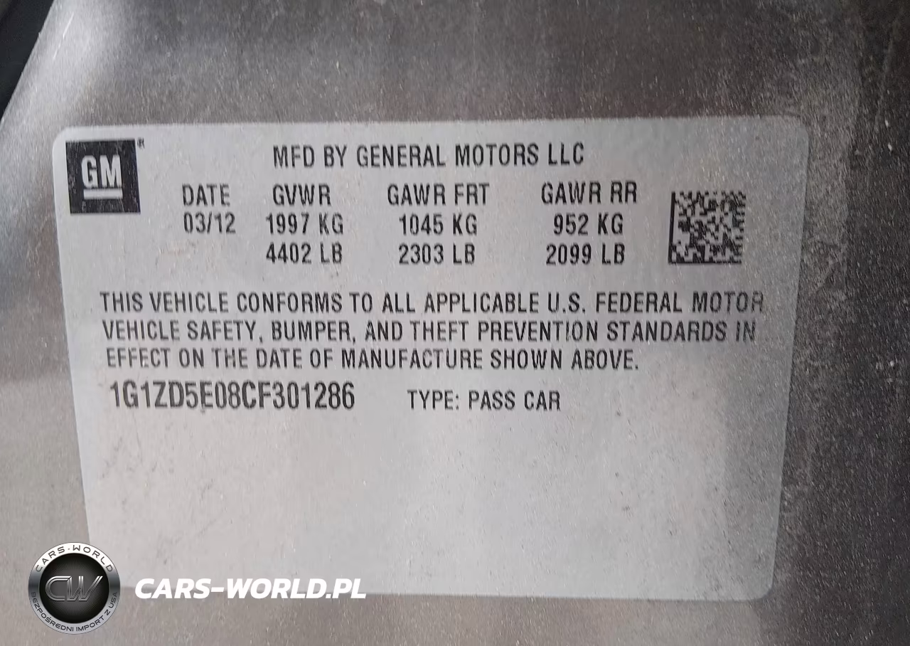 2012 Chevrolet Malibu 2Lt VIN:1G1ZD5E08CF301286 - 9