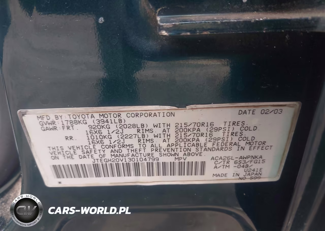 2003 Toyota Rav4 VIN:JTEGH20V130104799 - 9