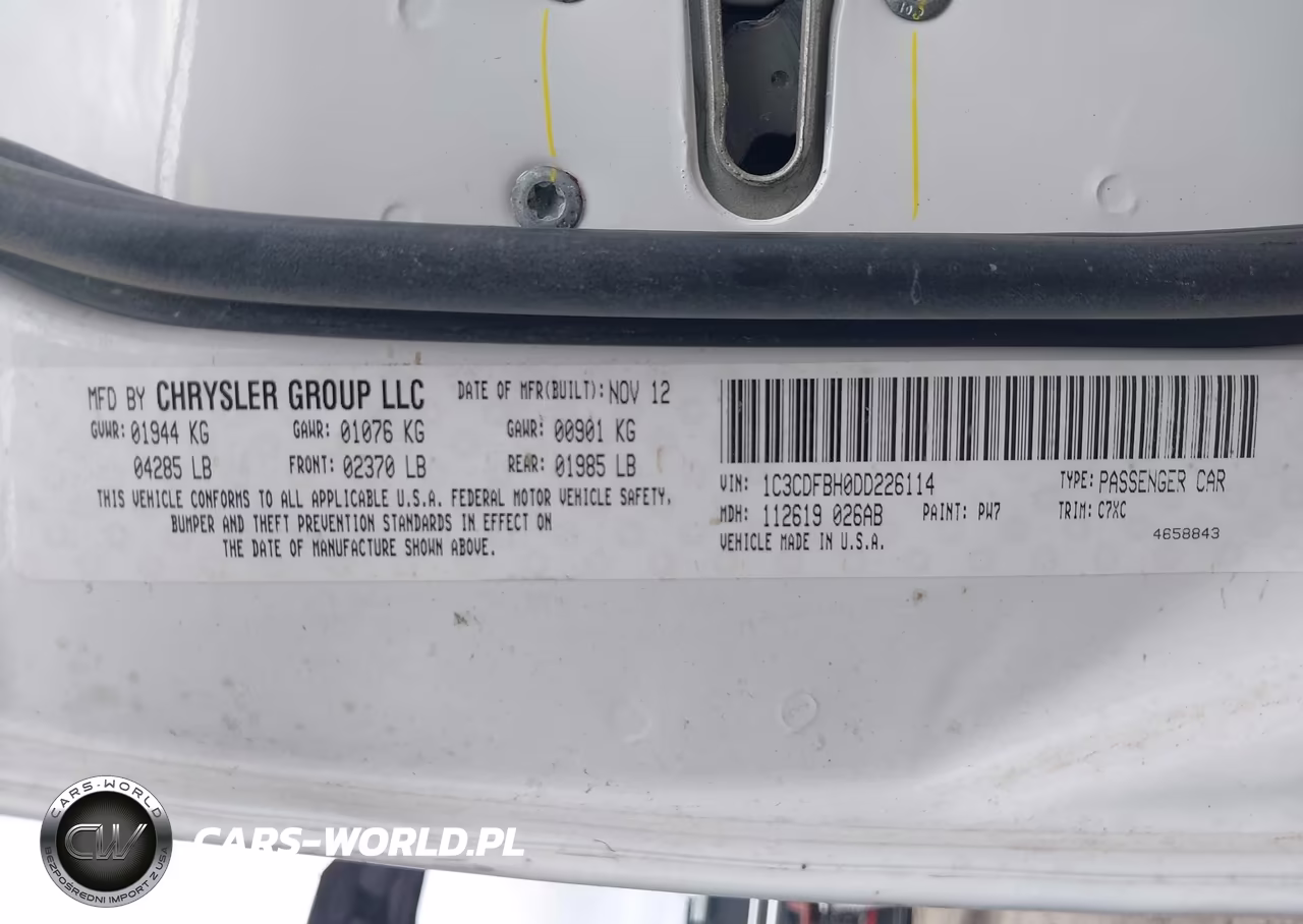 2013 Dodge Dart Rallye VIN:1C3CDFBH0DD226114 - 9