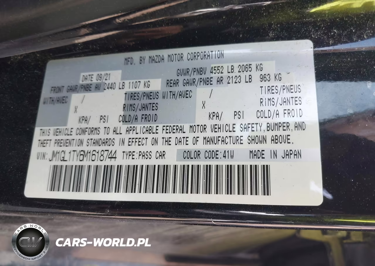 2021 Mazda Mazda6 Grand Touring VIN:JM1GL1TY6M1618744 - 9
