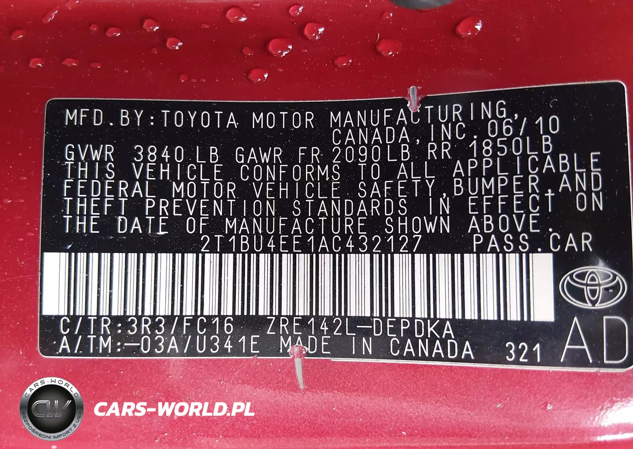 2010 Toyota Corolla Le VIN:2T1BU4EE1AC432127 - 9